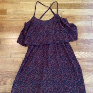 Navy and Orange Polka Dot Sundress
